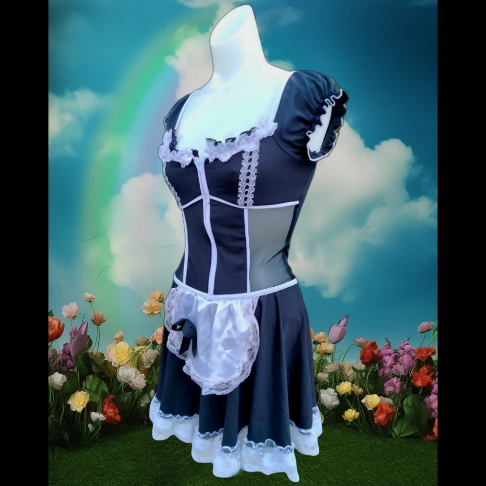 Vtg French Maid Costume - Picture 7 of 10